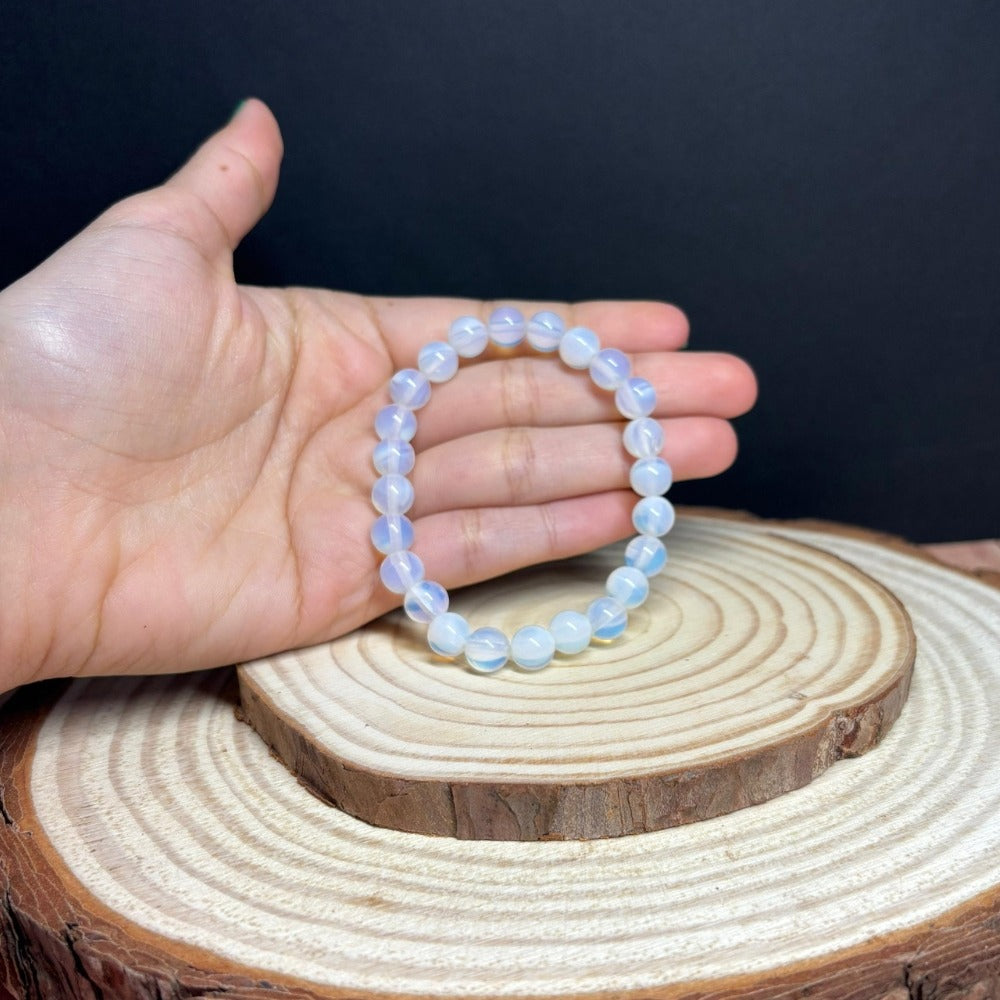Pulsera de Opalita Blanca para Serenidad y Paz Interior