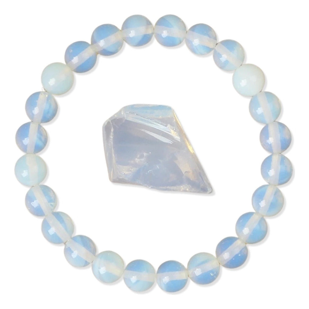 Pulsera de Opalita Blanca para Serenidad y Paz Interior