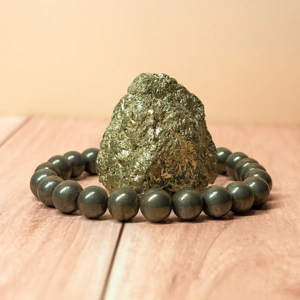 Pulsera de Pirita Natural para Abundancia y Prosperidad
