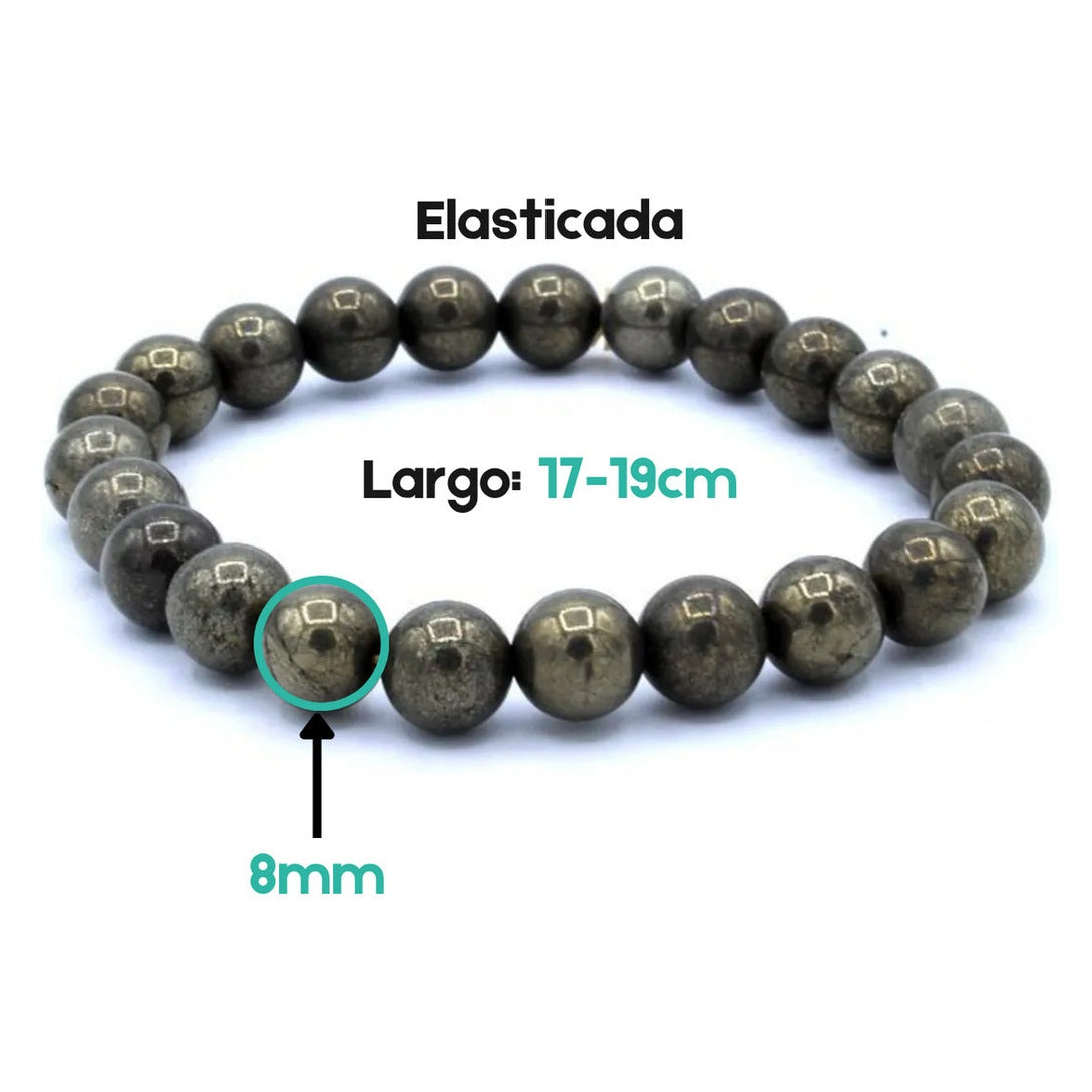 Pulsera de Pirita Natural para Abundancia y Prosperidad