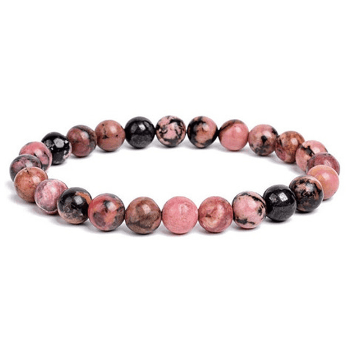 Pulsera de Rodonita Natural para Amor y Equilibrio Emocional