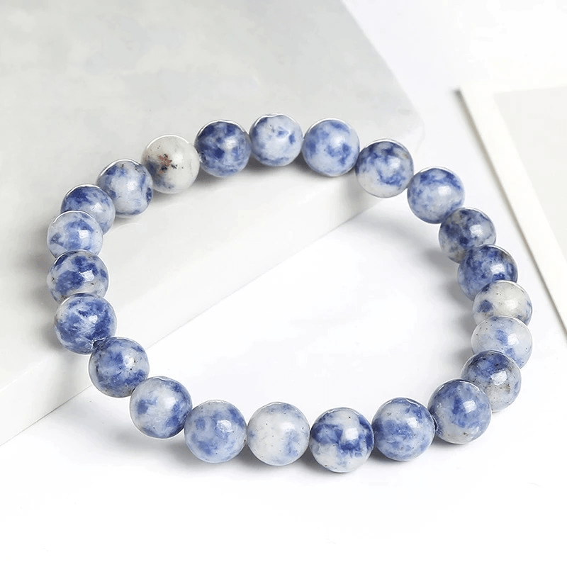 Pulsera de Sodalita Natural para Comunicación y Claridad Mental