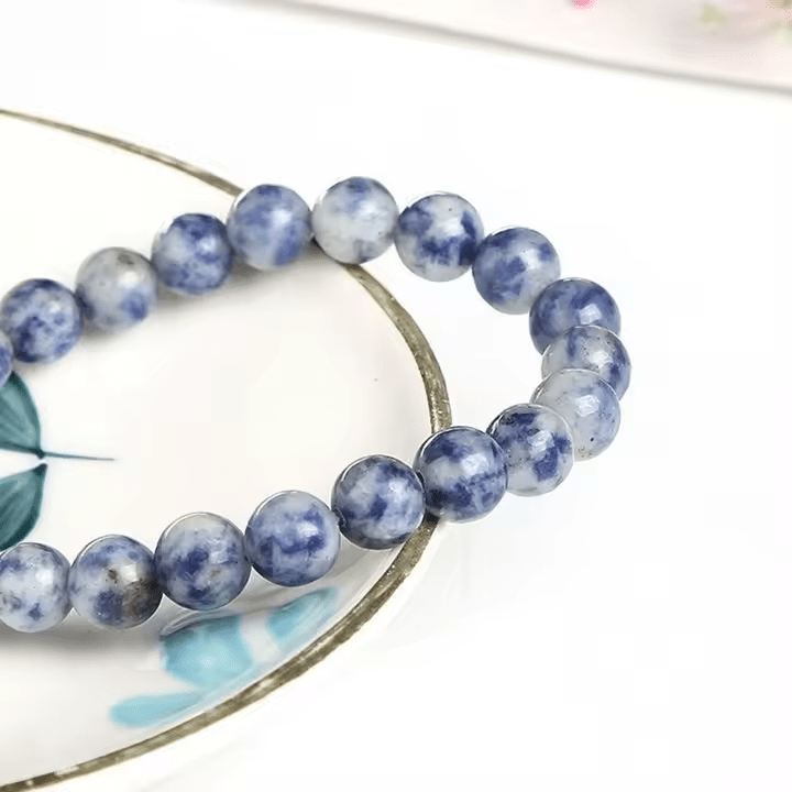 Pulsera de Sodalita Natural para Comunicación y Claridad Mental