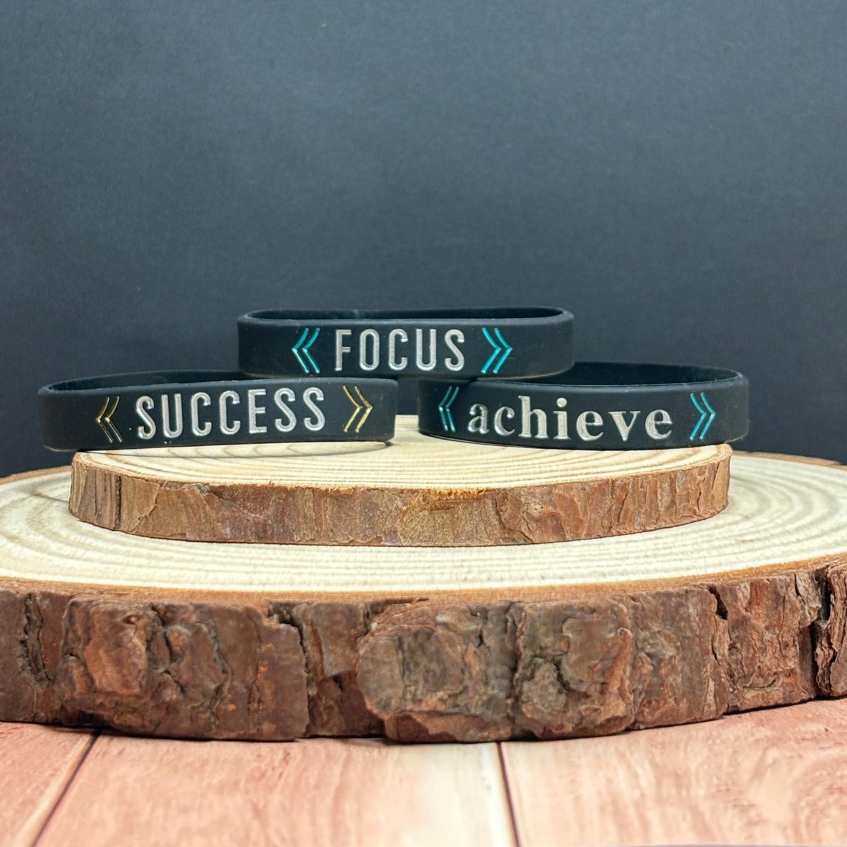 Set 3 Pulseras Motivación Éxito Ganancia