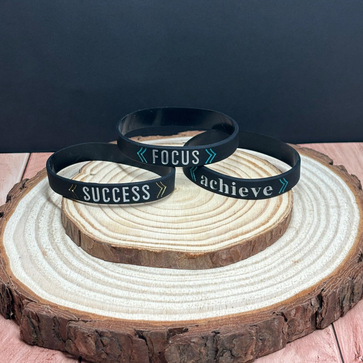Set 3 Pulseras Motivación Éxito Ganancia