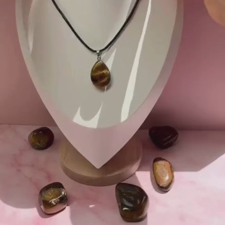 Collar de Ojo de Tigre Gota