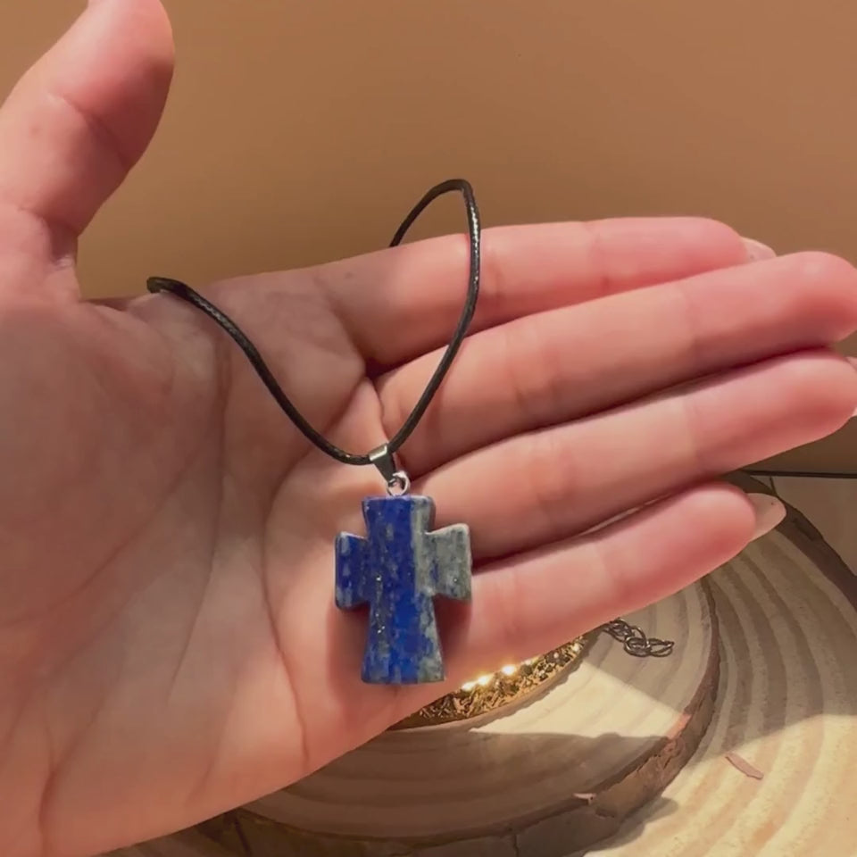 Collar de Lapislázuli Cruz – Sabiduría y Verdad