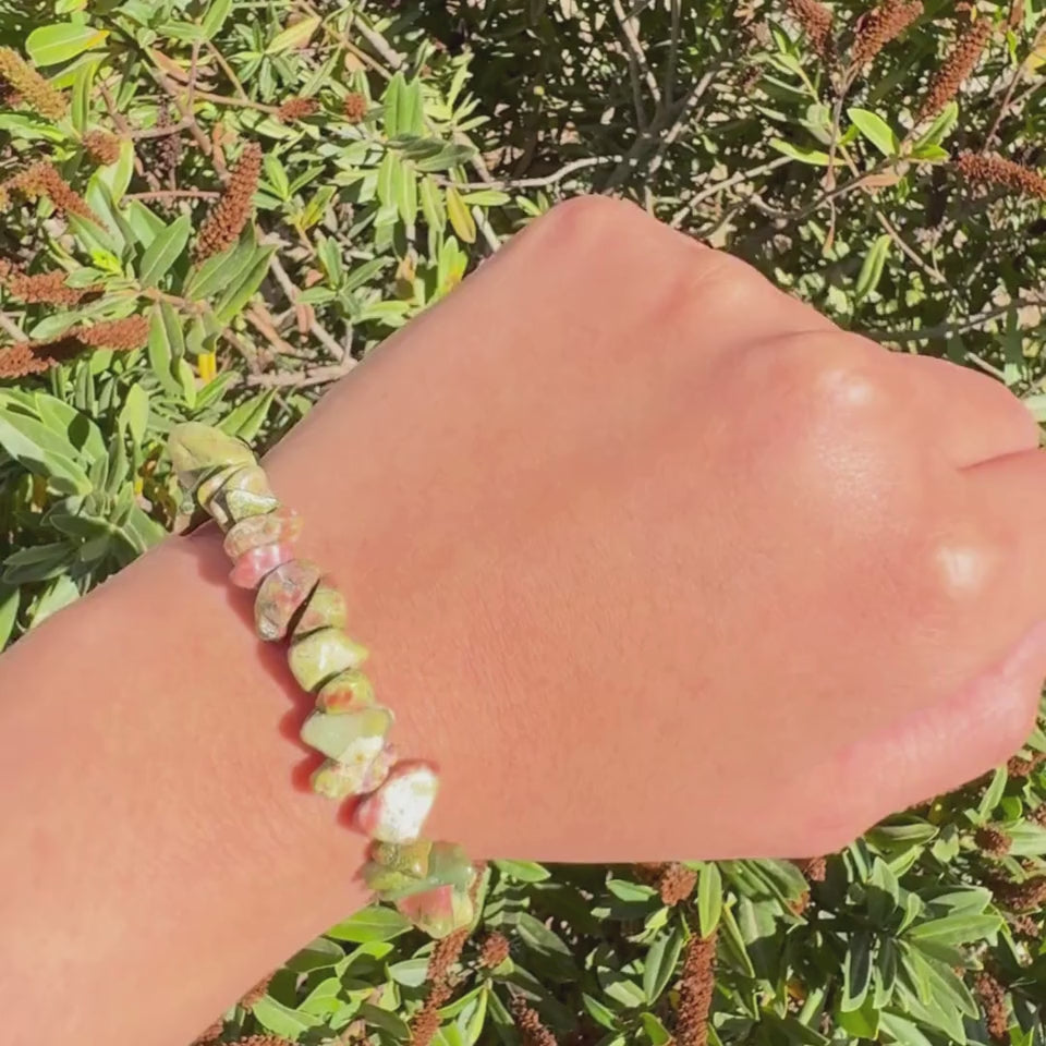 Pulsera Unakita Piedras Naturales Equilibrio Emocional